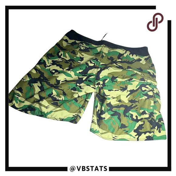 Pelagic Men's Fish Camo Performance Offshore Board Shorts Green Size 42 - Picture 2 of 7